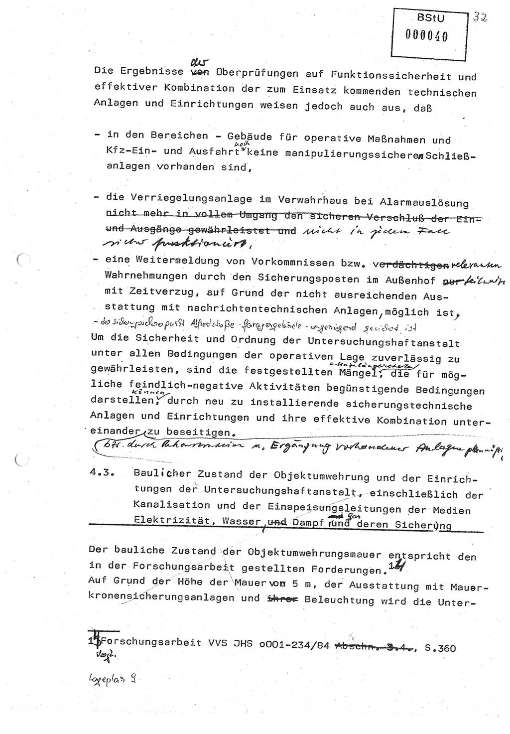 Diplomarbeit (Entwurf) Oberleutnant Peter Parke (Abt. ⅩⅣ), Ministerium für Staatssicherheit (MfS) [Deutsche Demokratische Republik (DDR)], Juristische Hochschule (JHS), Geheime Verschlußsache (GVS) o001-98/86, Potsdam 1986, Seite 40 (Dipl.-Arb. MfS DDR JHS GVS o001-98/86 1986, S. 40)