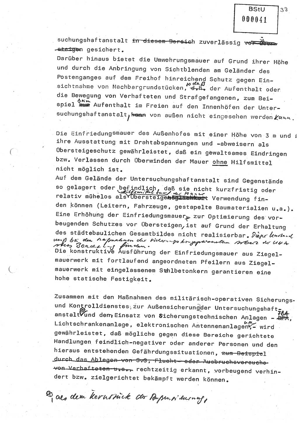 Diplomarbeit (Entwurf) Oberleutnant Peter Parke (Abt. ⅩⅣ), Ministerium für Staatssicherheit (MfS) [Deutsche Demokratische Republik (DDR)], Juristische Hochschule (JHS), Geheime Verschlußsache (GVS) o001-98/86, Potsdam 1986, Seite 41 (Dipl.-Arb. MfS DDR JHS GVS o001-98/86 1986, S. 41)