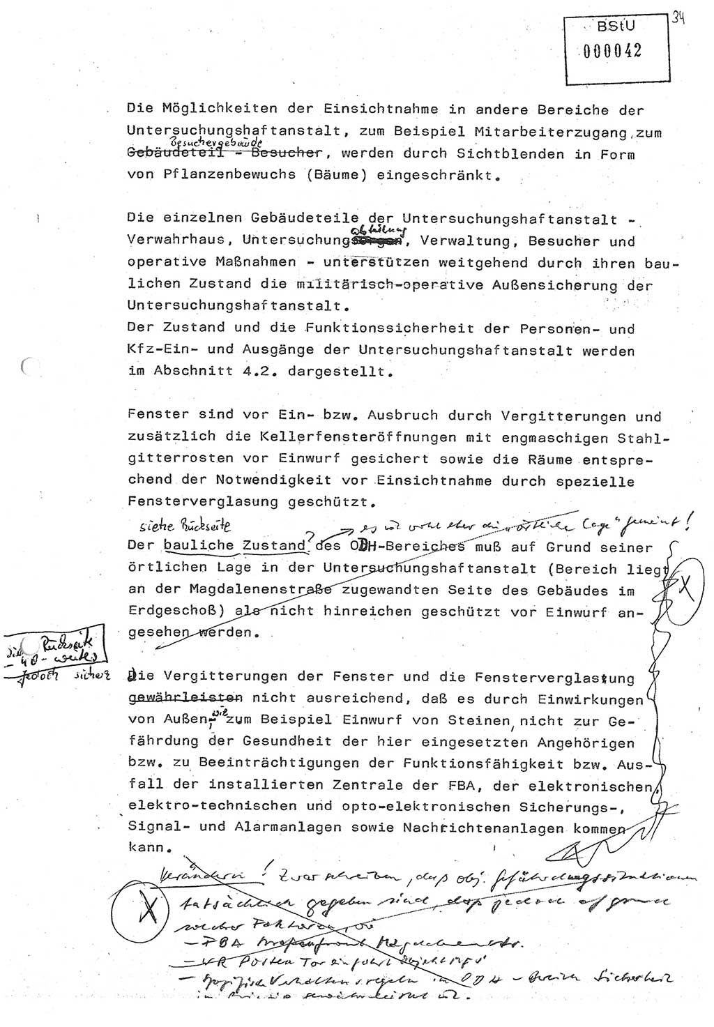 Diplomarbeit (Entwurf) Oberleutnant Peter Parke (Abt. ⅩⅣ), Ministerium für Staatssicherheit (MfS) [Deutsche Demokratische Republik (DDR)], Juristische Hochschule (JHS), Geheime Verschlußsache (GVS) o001-98/86, Potsdam 1986, Seite 42 (Dipl.-Arb. MfS DDR JHS GVS o001-98/86 1986, S. 42)