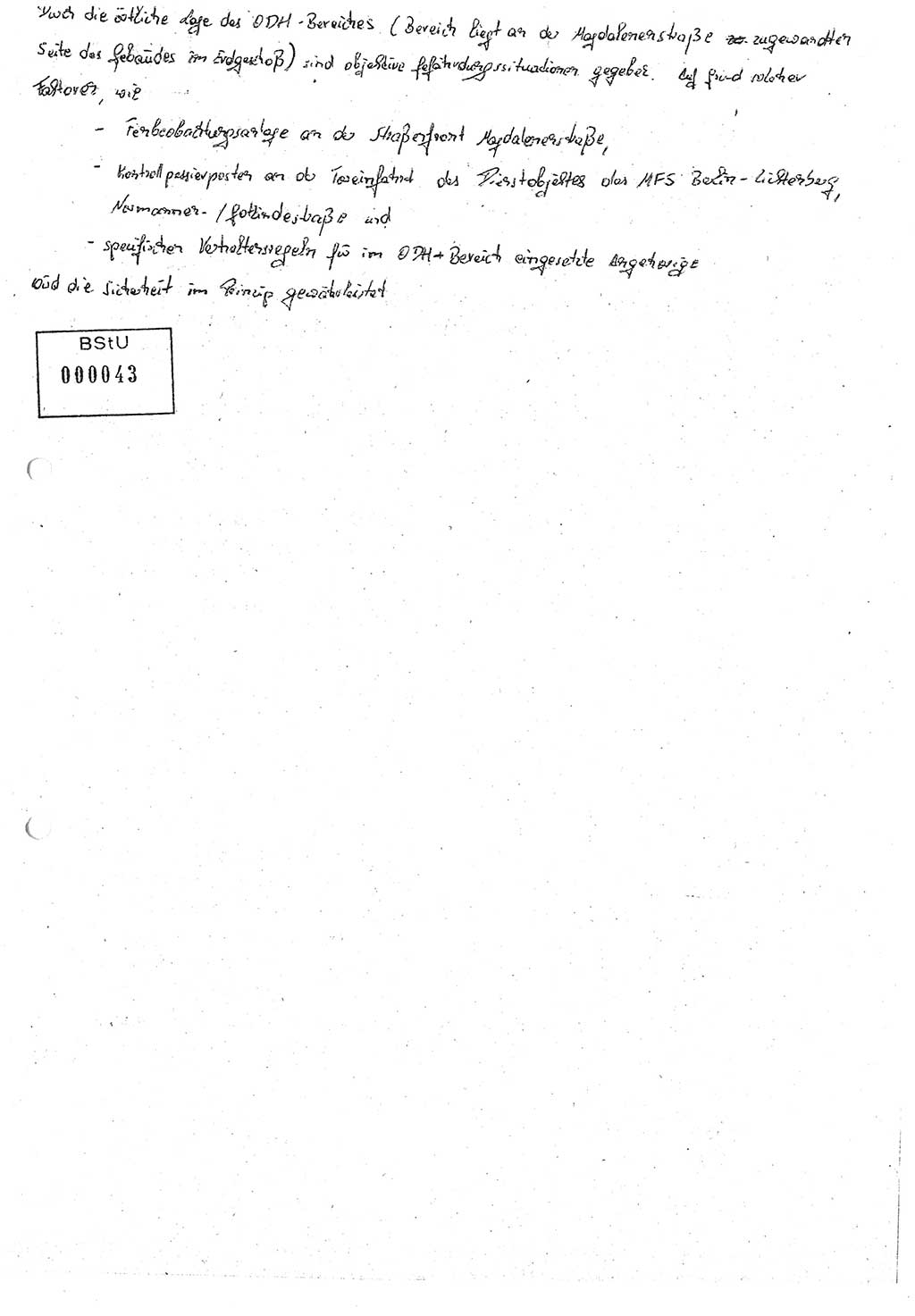 Diplomarbeit (Entwurf) Oberleutnant Peter Parke (Abt. ⅩⅣ), Ministerium für Staatssicherheit (MfS) [Deutsche Demokratische Republik (DDR)], Juristische Hochschule (JHS), Geheime Verschlußsache (GVS) o001-98/86, Potsdam 1986, Seite 43 (Dipl.-Arb. MfS DDR JHS GVS o001-98/86 1986, S. 43)
