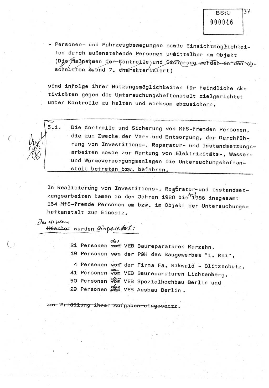 Diplomarbeit (Entwurf) Oberleutnant Peter Parke (Abt. ⅩⅣ), Ministerium für Staatssicherheit (MfS) [Deutsche Demokratische Republik (DDR)], Juristische Hochschule (JHS), Geheime Verschlußsache (GVS) o001-98/86, Potsdam 1986, Seite 46 (Dipl.-Arb. MfS DDR JHS GVS o001-98/86 1986, S. 46)