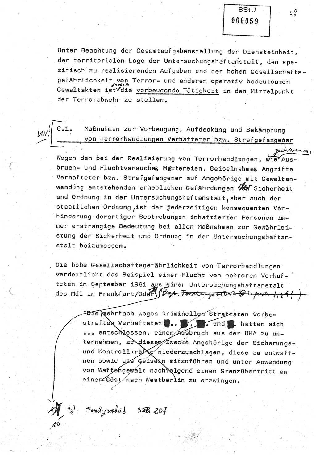 Diplomarbeit (Entwurf) Oberleutnant Peter Parke (Abt. ⅩⅣ), Ministerium für Staatssicherheit (MfS) [Deutsche Demokratische Republik (DDR)], Juristische Hochschule (JHS), Geheime Verschlußsache (GVS) o001-98/86, Potsdam 1986, Seite 59 (Dipl.-Arb. MfS DDR JHS GVS o001-98/86 1986, S. 59)