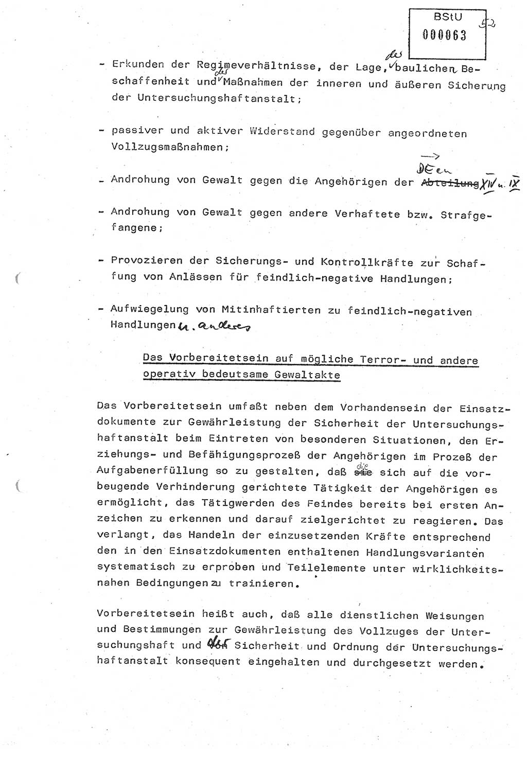 Diplomarbeit (Entwurf) Oberleutnant Peter Parke (Abt. ⅩⅣ), Ministerium für Staatssicherheit (MfS) [Deutsche Demokratische Republik (DDR)], Juristische Hochschule (JHS), Geheime Verschlußsache (GVS) o001-98/86, Potsdam 1986, Seite 63 (Dipl.-Arb. MfS DDR JHS GVS o001-98/86 1986, S. 63)