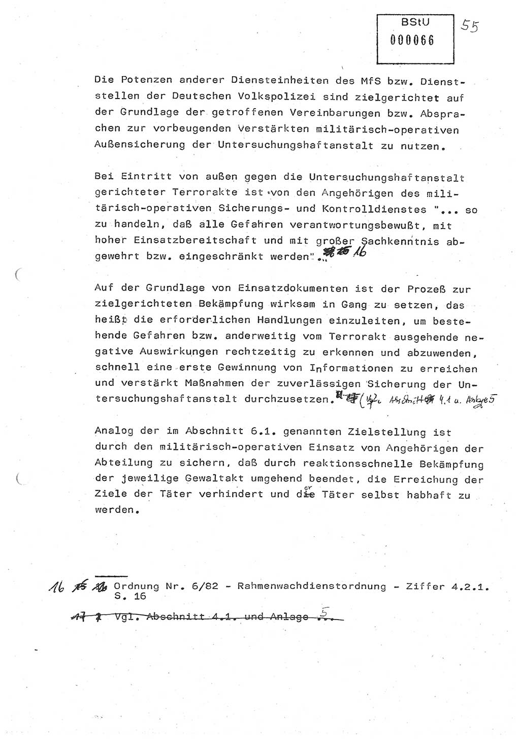 Diplomarbeit (Entwurf) Oberleutnant Peter Parke (Abt. ⅩⅣ), Ministerium für Staatssicherheit (MfS) [Deutsche Demokratische Republik (DDR)], Juristische Hochschule (JHS), Geheime Verschlußsache (GVS) o001-98/86, Potsdam 1986, Seite 66 (Dipl.-Arb. MfS DDR JHS GVS o001-98/86 1986, S. 66)
