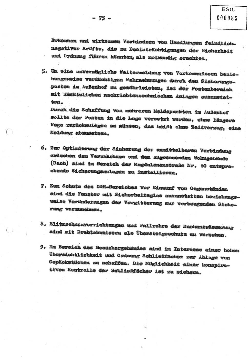 Diplomarbeit (Entwurf) Oberleutnant Peter Parke (Abt. ⅩⅣ), Ministerium für Staatssicherheit (MfS) [Deutsche Demokratische Republik (DDR)], Juristische Hochschule (JHS), Geheime Verschlußsache (GVS) o001-98/86, Potsdam 1986, Seite 85 (Dipl.-Arb. MfS DDR JHS GVS o001-98/86 1986, S. 85)