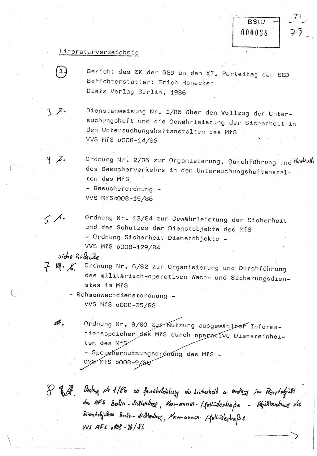Diplomarbeit (Entwurf) Oberleutnant Peter Parke (Abt. ⅩⅣ), Ministerium für Staatssicherheit (MfS) [Deutsche Demokratische Republik (DDR)], Juristische Hochschule (JHS), Geheime Verschlußsache (GVS) o001-98/86, Potsdam 1986, Seite 89 (Dipl.-Arb. MfS DDR JHS GVS o001-98/86 1986, S. 89)