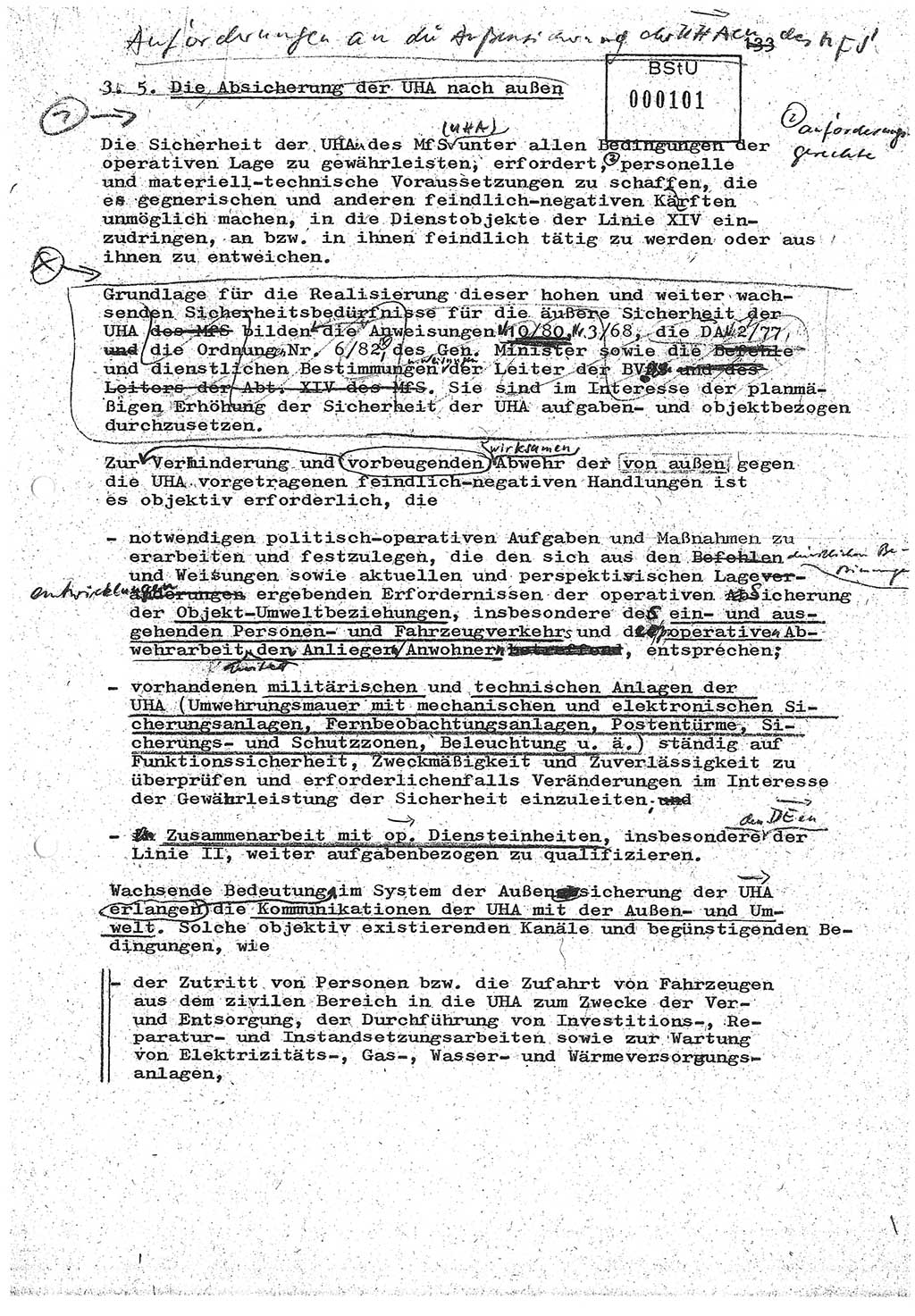 Diplomarbeit (Entwurf) Oberleutnant Peter Parke (Abt. ⅩⅣ), Ministerium für Staatssicherheit (MfS) [Deutsche Demokratische Republik (DDR)], Juristische Hochschule (JHS), Geheime Verschlußsache (GVS) o001-98/86, Potsdam 1986, Seite 101 (Dipl.-Arb. MfS DDR JHS GVS o001-98/86 1986, S. 101)