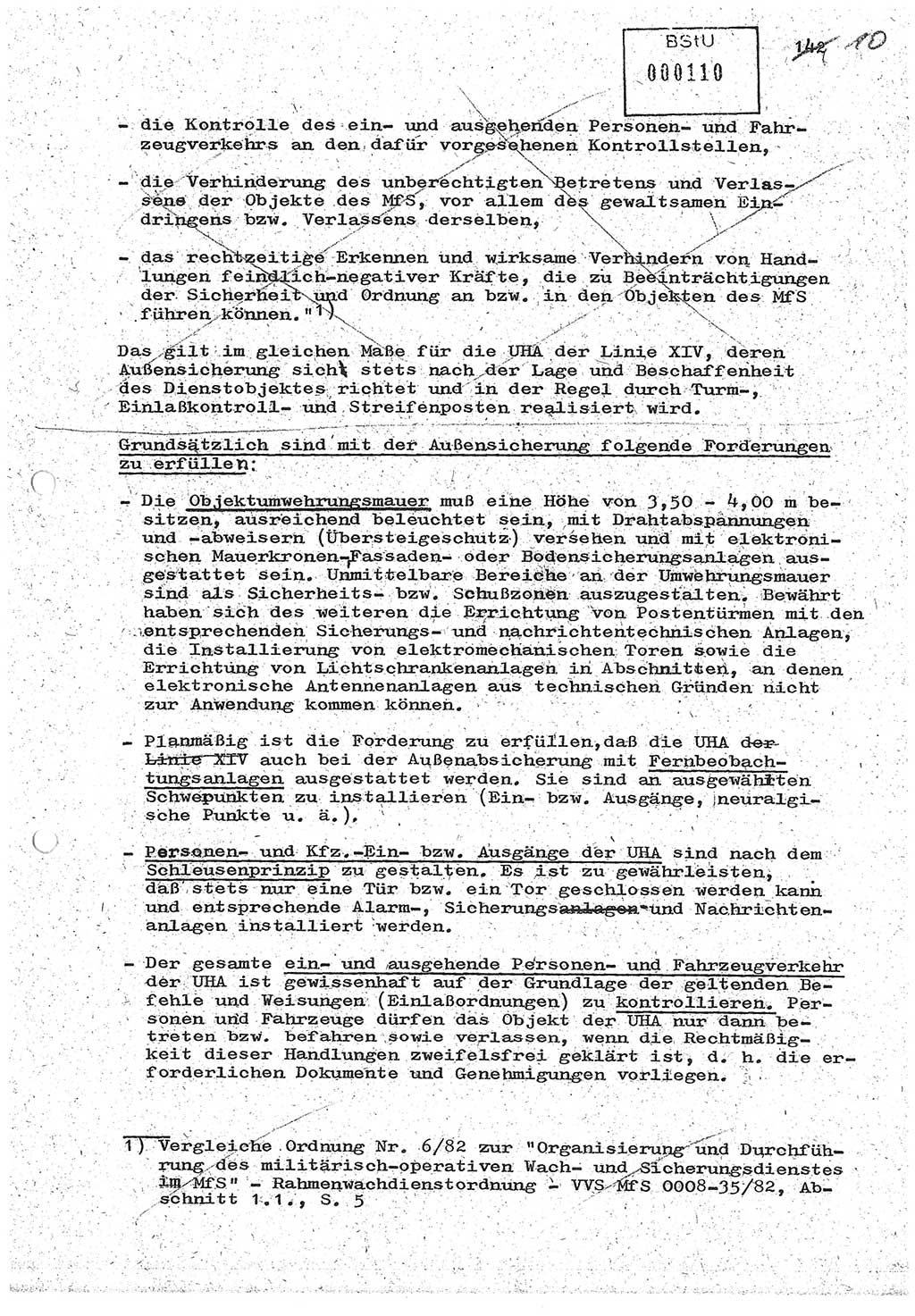 Diplomarbeit (Entwurf) Oberleutnant Peter Parke (Abt. ⅩⅣ), Ministerium für Staatssicherheit (MfS) [Deutsche Demokratische Republik (DDR)], Juristische Hochschule (JHS), Geheime Verschlußsache (GVS) o001-98/86, Potsdam 1986, Seite 110 (Dipl.-Arb. MfS DDR JHS GVS o001-98/86 1986, S. 110)