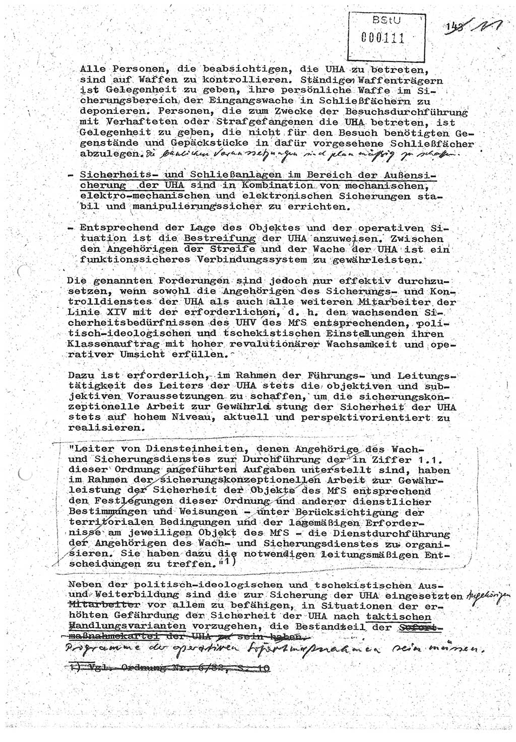 Diplomarbeit (Entwurf) Oberleutnant Peter Parke (Abt. ⅩⅣ), Ministerium für Staatssicherheit (MfS) [Deutsche Demokratische Republik (DDR)], Juristische Hochschule (JHS), Geheime Verschlußsache (GVS) o001-98/86, Potsdam 1986, Seite 111 (Dipl.-Arb. MfS DDR JHS GVS o001-98/86 1986, S. 111)