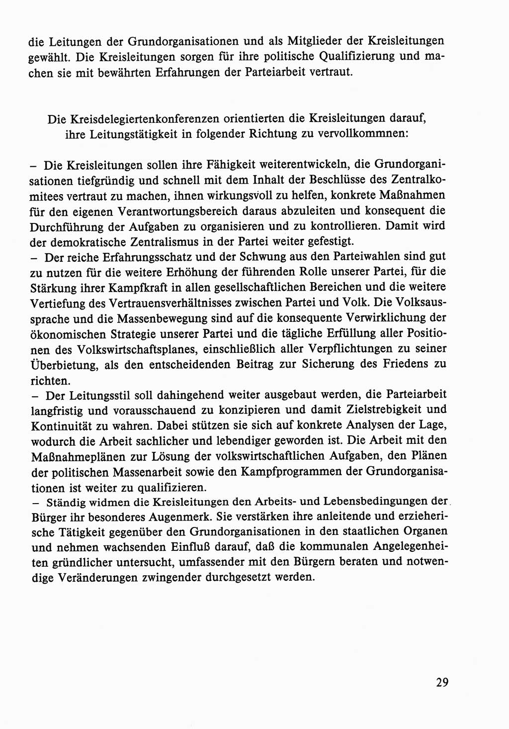 Dokumente der Sozialistischen Einheitspartei Deutschlands (SED) [Deutsche Demokratische Republik (DDR)] 1986-1987, Seite 29 (Dok. SED DDR 1986-1987, S. 29)