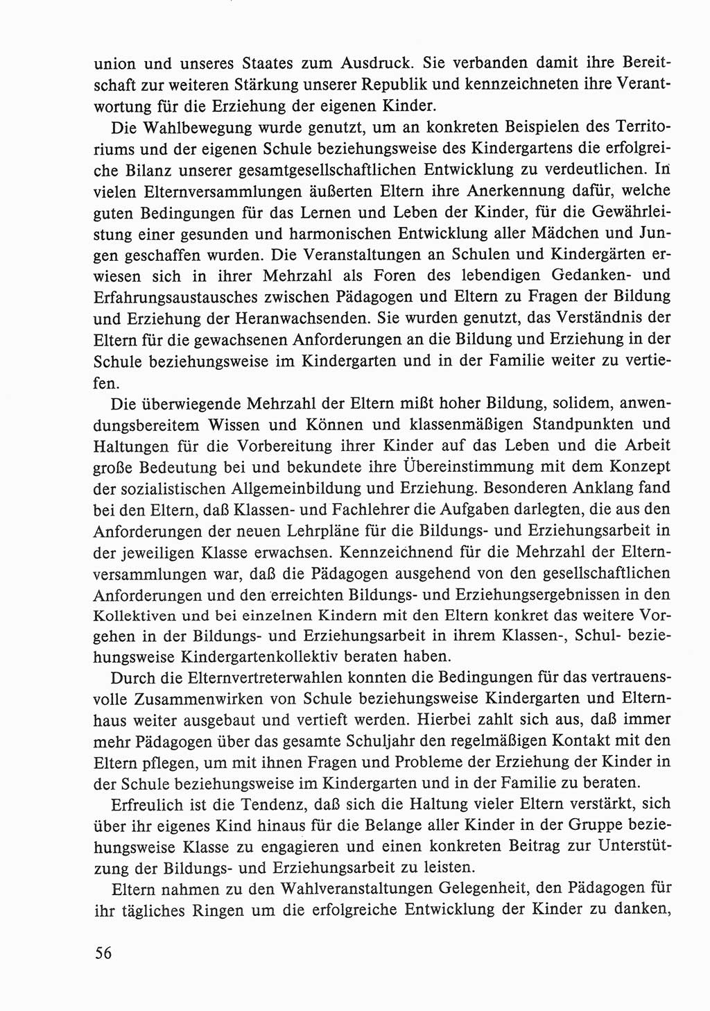 Dokumente der Sozialistischen Einheitspartei Deutschlands (SED) [Deutsche Demokratische Republik (DDR)] 1986-1987, Seite 56 (Dok. SED DDR 1986-1987, S. 56)