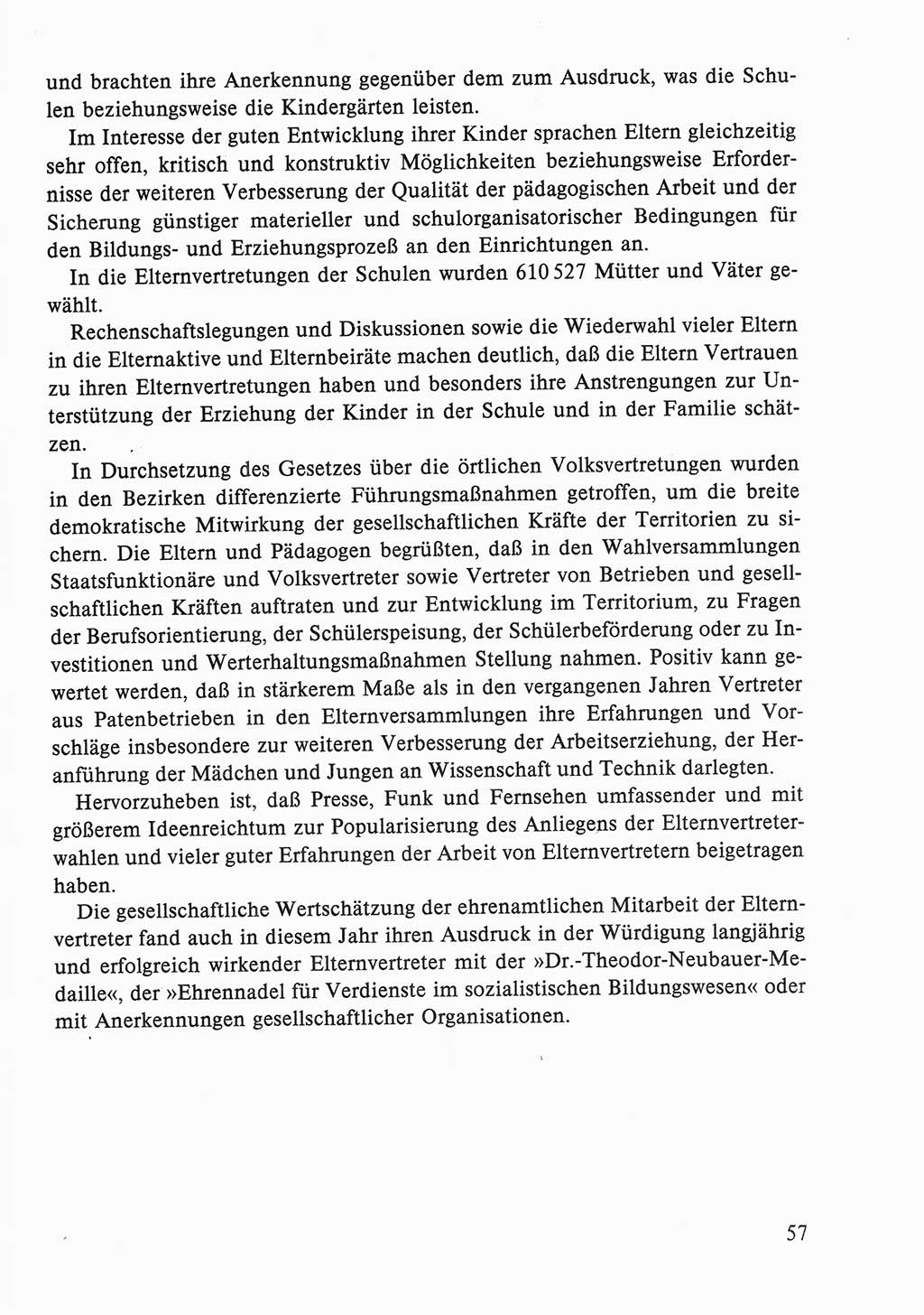 Dokumente der Sozialistischen Einheitspartei Deutschlands (SED) [Deutsche Demokratische Republik (DDR)] 1986-1987, Seite 57 (Dok. SED DDR 1986-1987, S. 57)