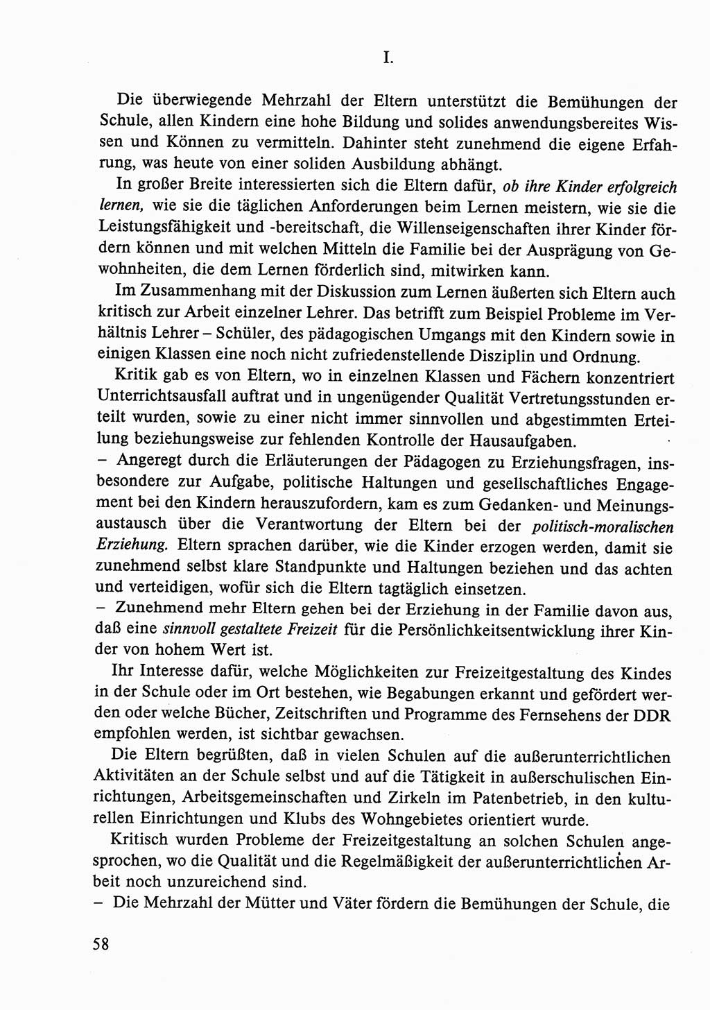 Dokumente der Sozialistischen Einheitspartei Deutschlands (SED) [Deutsche Demokratische Republik (DDR)] 1986-1987, Seite 58 (Dok. SED DDR 1986-1987, S. 58)