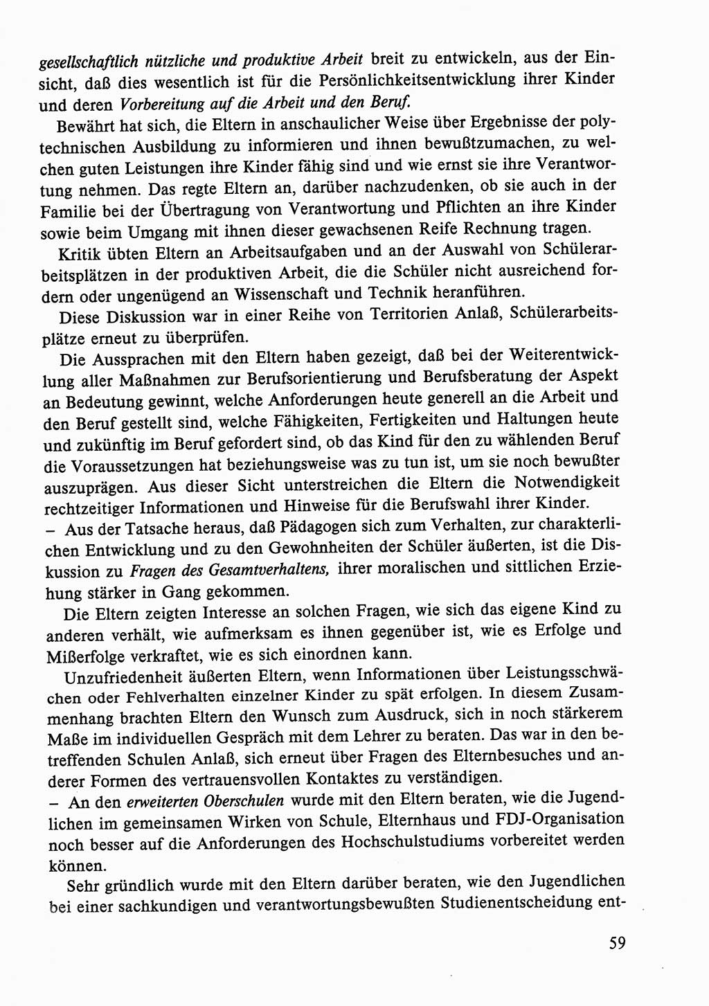 Dokumente der Sozialistischen Einheitspartei Deutschlands (SED) [Deutsche Demokratische Republik (DDR)] 1986-1987, Seite 59 (Dok. SED DDR 1986-1987, S. 59)