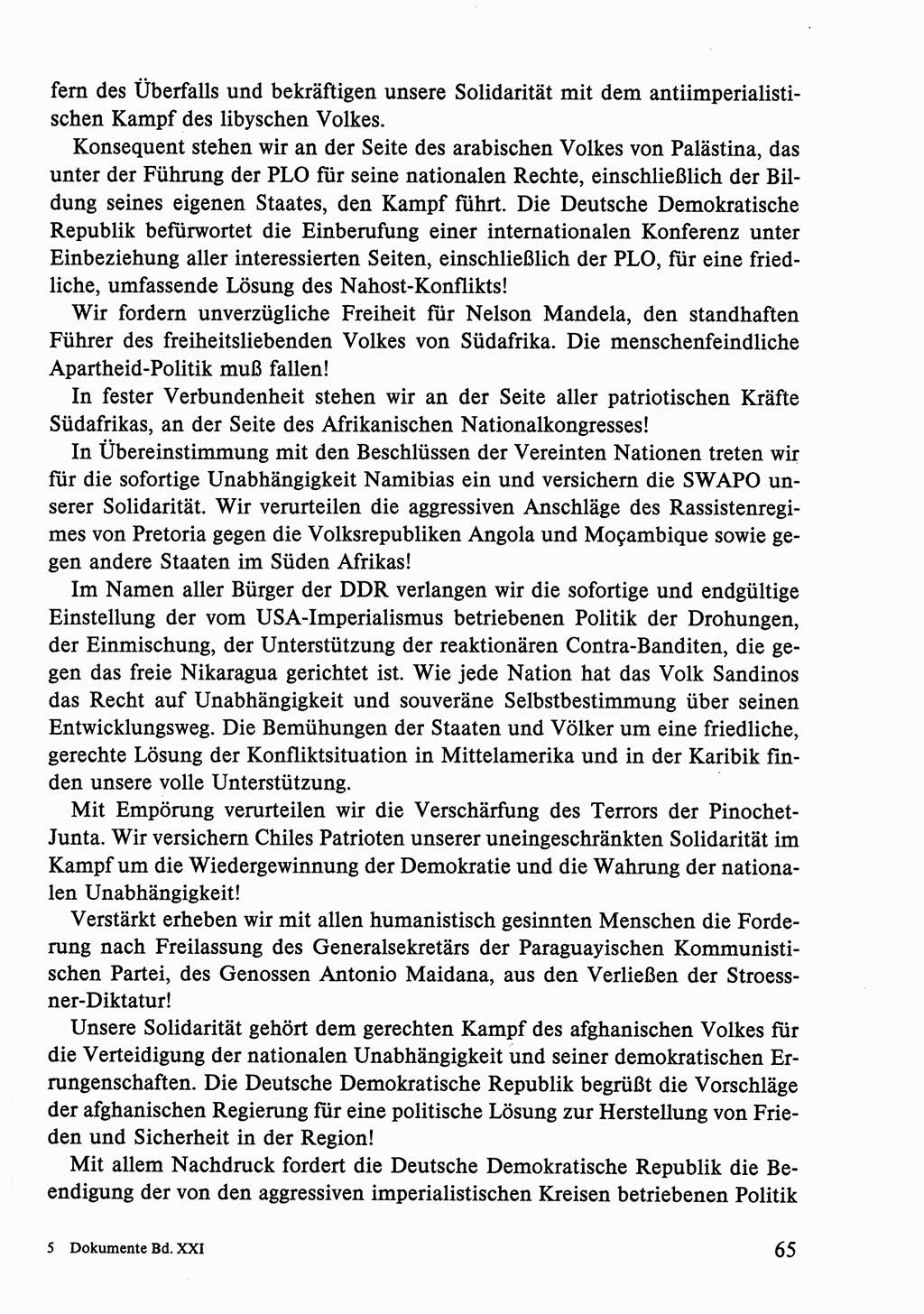 Dokumente der Sozialistischen Einheitspartei Deutschlands (SED) [Deutsche Demokratische Republik (DDR)] 1986-1987, Seite 65 (Dok. SED DDR 1986-1987, S. 65)