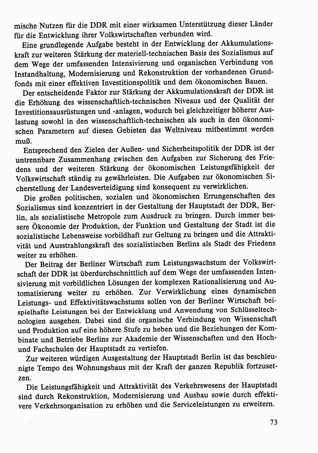 Dokumente der Sozialistischen Einheitspartei Deutschlands (SED) [Deutsche Demokratische Republik (DDR)] 1986-1987, Seite 73 (Dok. SED DDR 1986-1987, S. 73)