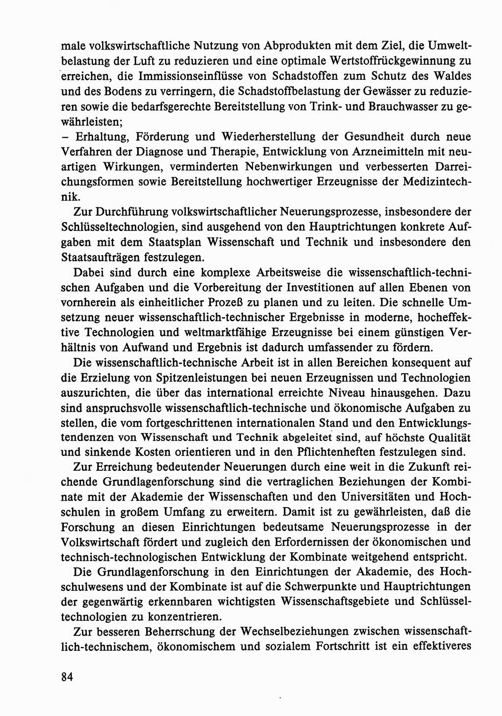 Dokumente der Sozialistischen Einheitspartei Deutschlands (SED) [Deutsche Demokratische Republik (DDR)] 1986-1987, Seite 84 (Dok. SED DDR 1986-1987, S. 84)