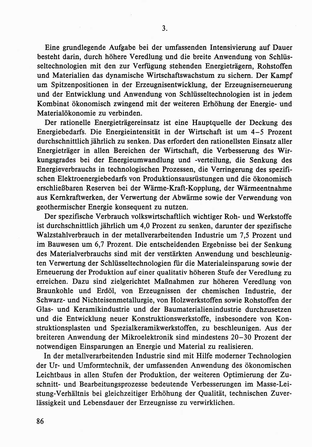 Dokumente der Sozialistischen Einheitspartei Deutschlands (SED) [Deutsche Demokratische Republik (DDR)] 1986-1987, Seite 86 (Dok. SED DDR 1986-1987, S. 86)