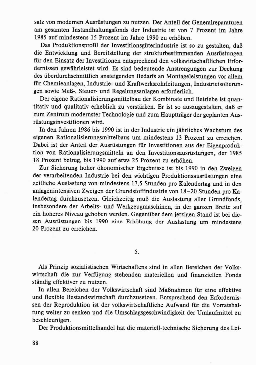 Dokumente der Sozialistischen Einheitspartei Deutschlands (SED) [Deutsche Demokratische Republik (DDR)] 1986-1987, Seite 88 (Dok. SED DDR 1986-1987, S. 88)