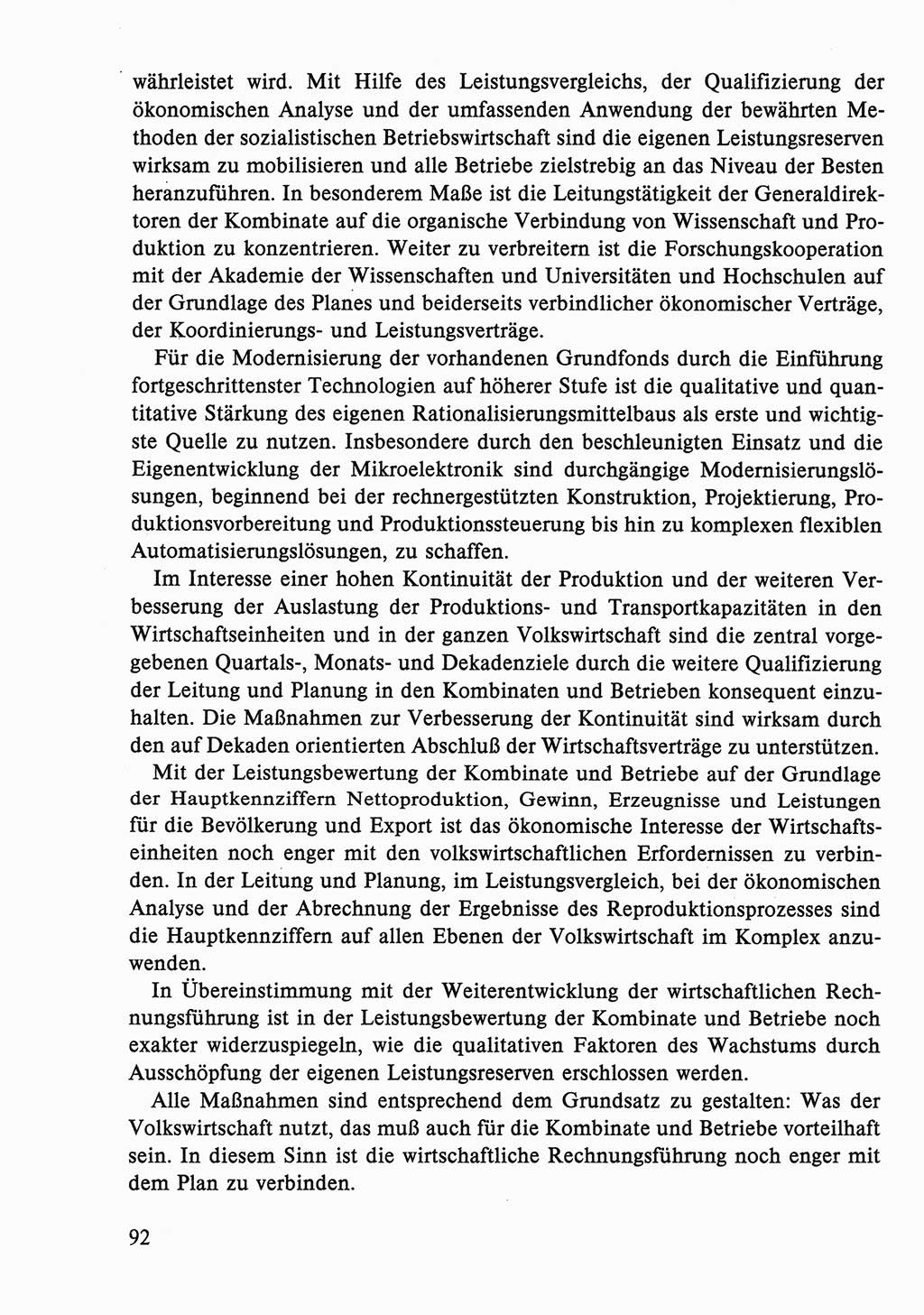 Dokumente der Sozialistischen Einheitspartei Deutschlands (SED) [Deutsche Demokratische Republik (DDR)] 1986-1987, Seite 92 (Dok. SED DDR 1986-1987, S. 92)
