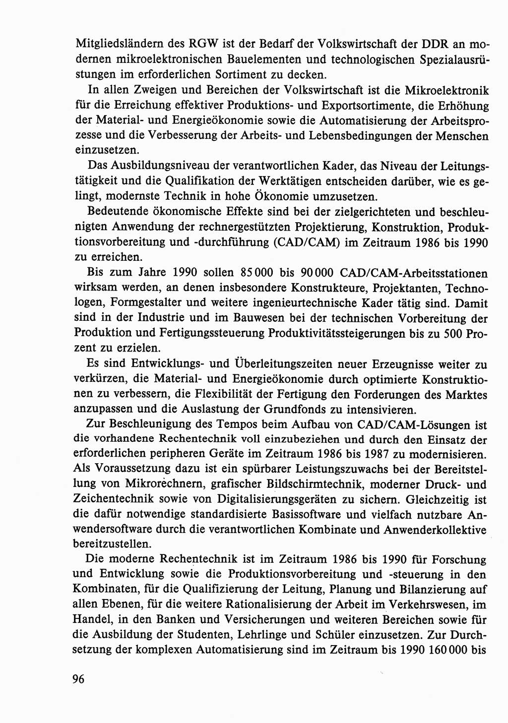 Dokumente der Sozialistischen Einheitspartei Deutschlands (SED) [Deutsche Demokratische Republik (DDR)] 1986-1987, Seite 96 (Dok. SED DDR 1986-1987, S. 96)