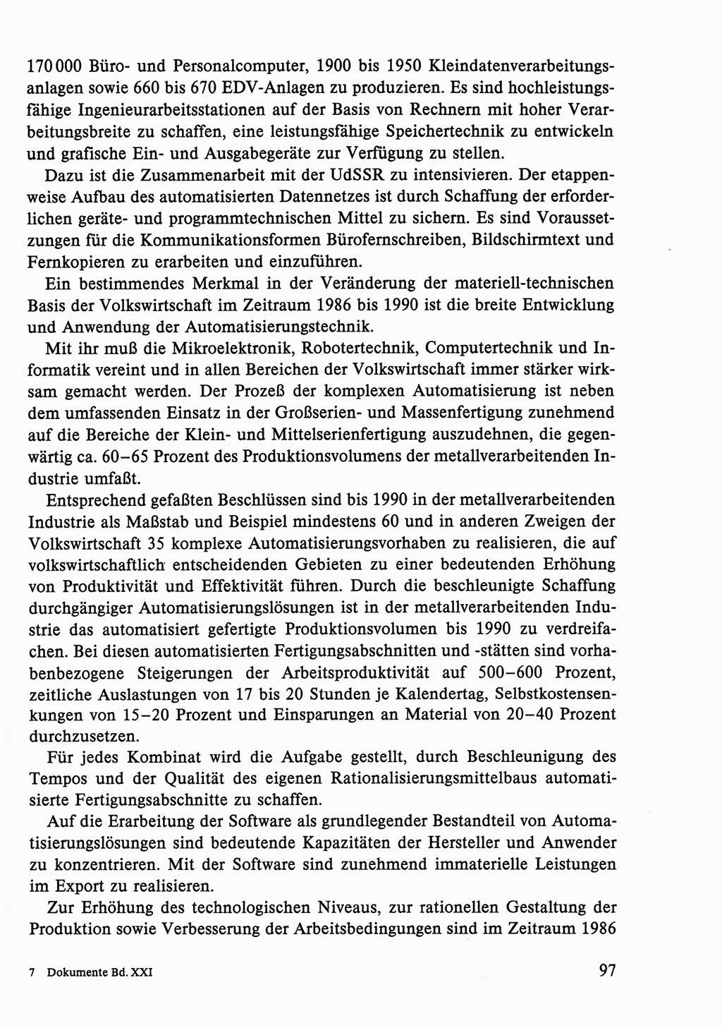 Dokumente der Sozialistischen Einheitspartei Deutschlands (SED) [Deutsche Demokratische Republik (DDR)] 1986-1987, Seite 97 (Dok. SED DDR 1986-1987, S. 97)