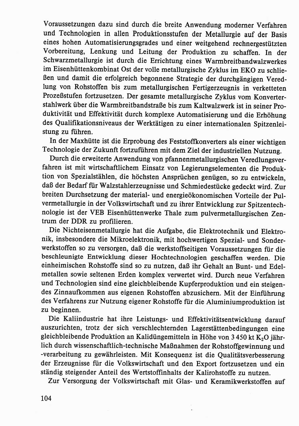 Dokumente der Sozialistischen Einheitspartei Deutschlands (SED) [Deutsche Demokratische Republik (DDR)] 1986-1987, Seite 104 (Dok. SED DDR 1986-1987, S. 104)