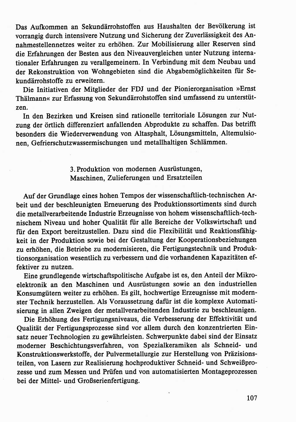 Dokumente der Sozialistischen Einheitspartei Deutschlands (SED) [Deutsche Demokratische Republik (DDR)] 1986-1987, Seite 107 (Dok. SED DDR 1986-1987, S. 107)