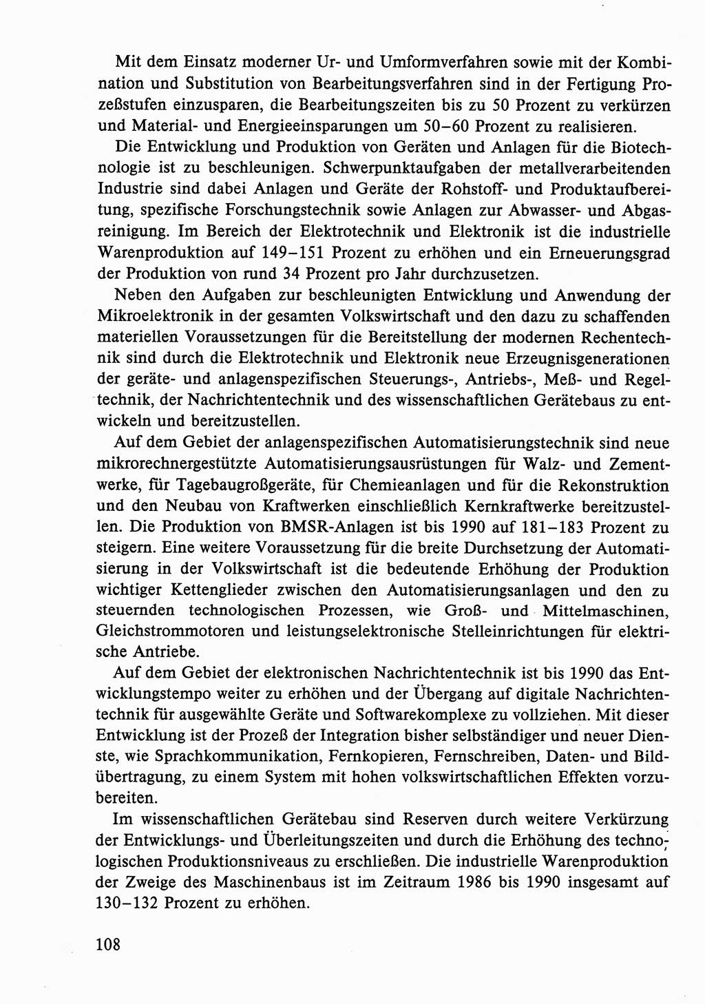 Dokumente der Sozialistischen Einheitspartei Deutschlands (SED) [Deutsche Demokratische Republik (DDR)] 1986-1987, Seite 108 (Dok. SED DDR 1986-1987, S. 108)