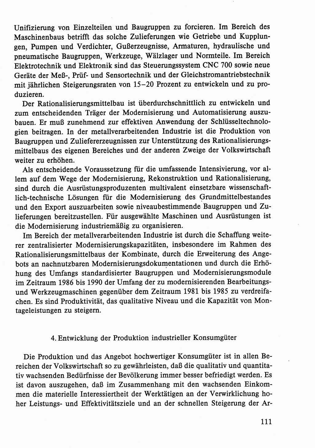 Dokumente der Sozialistischen Einheitspartei Deutschlands (SED) [Deutsche Demokratische Republik (DDR)] 1986-1987, Seite 111 (Dok. SED DDR 1986-1987, S. 111)