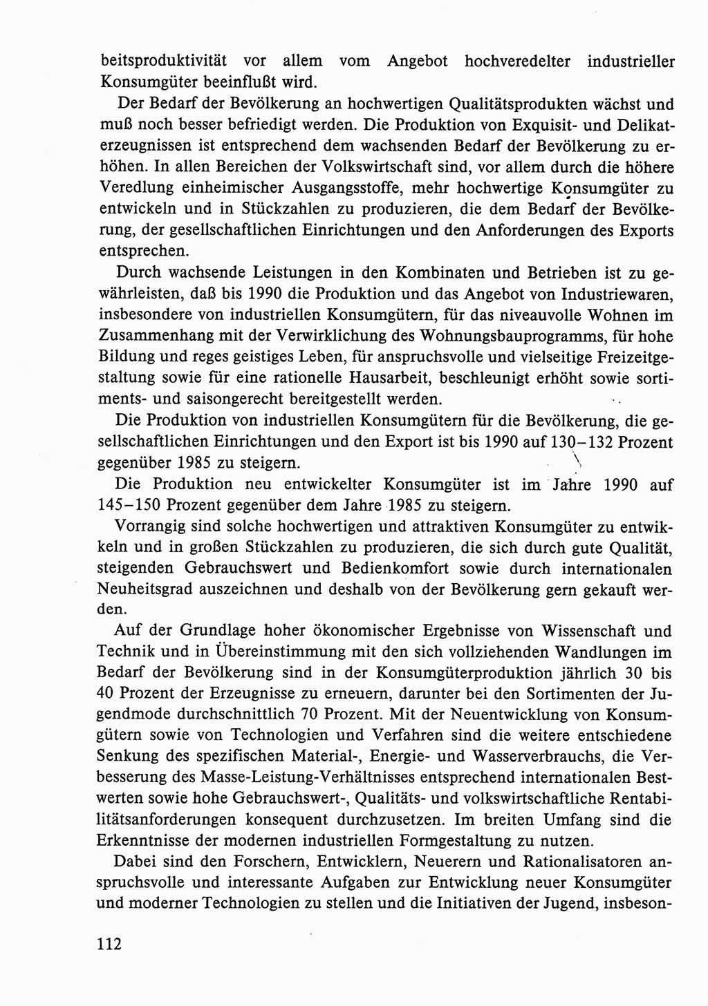 Dokumente der Sozialistischen Einheitspartei Deutschlands (SED) [Deutsche Demokratische Republik (DDR)] 1986-1987, Seite 112 (Dok. SED DDR 1986-1987, S. 112)