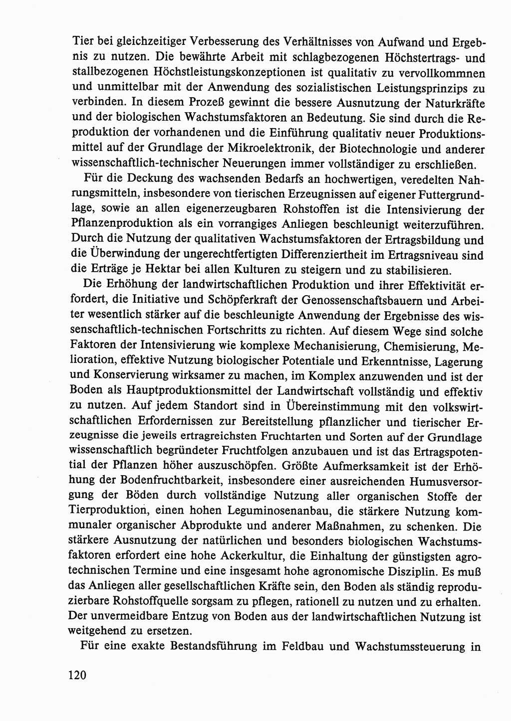 Dokumente der Sozialistischen Einheitspartei Deutschlands (SED) [Deutsche Demokratische Republik (DDR)] 1986-1987, Seite 120 (Dok. SED DDR 1986-1987, S. 120)