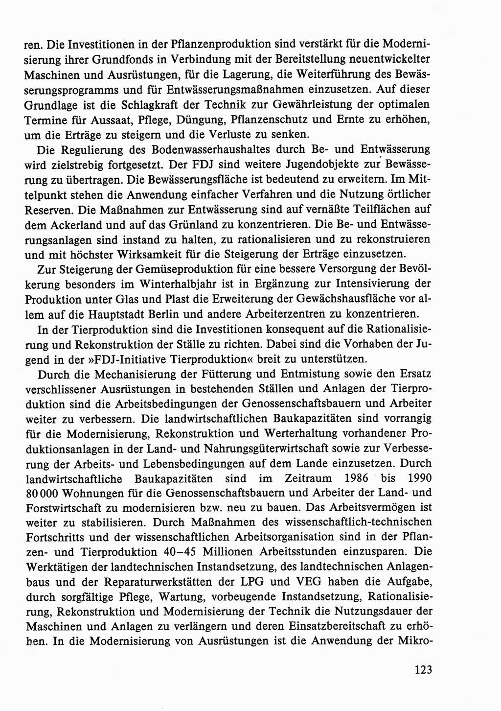Dokumente der Sozialistischen Einheitspartei Deutschlands (SED) [Deutsche Demokratische Republik (DDR)] 1986-1987, Seite 123 (Dok. SED DDR 1986-1987, S. 123)