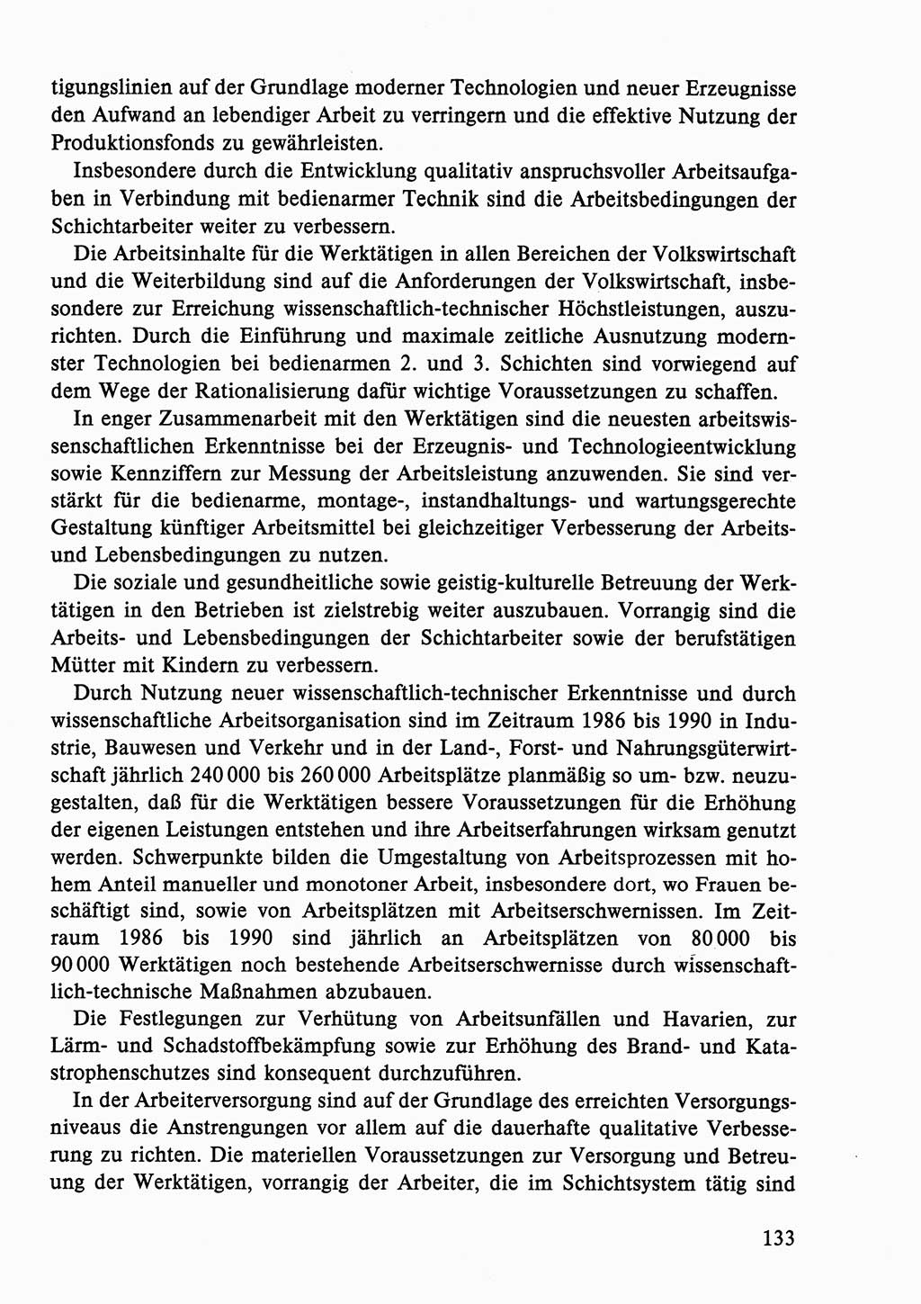 Dokumente der Sozialistischen Einheitspartei Deutschlands (SED) [Deutsche Demokratische Republik (DDR)] 1986-1987, Seite 133 (Dok. SED DDR 1986-1987, S. 133)