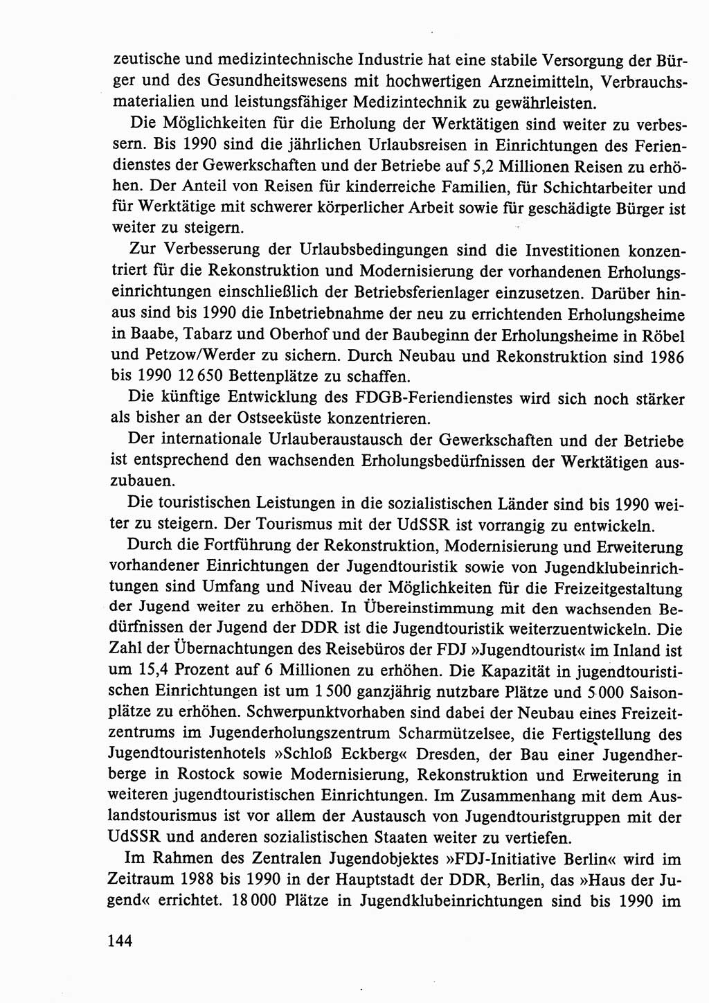 Dokumente der Sozialistischen Einheitspartei Deutschlands (SED) [Deutsche Demokratische Republik (DDR)] 1986-1987, Seite 144 (Dok. SED DDR 1986-1987, S. 144)