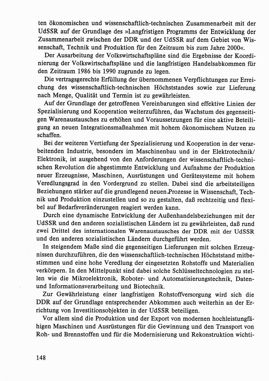Dokumente der Sozialistischen Einheitspartei Deutschlands (SED) [Deutsche Demokratische Republik (DDR)] 1986-1987, Seite 148 (Dok. SED DDR 1986-1987, S. 148)