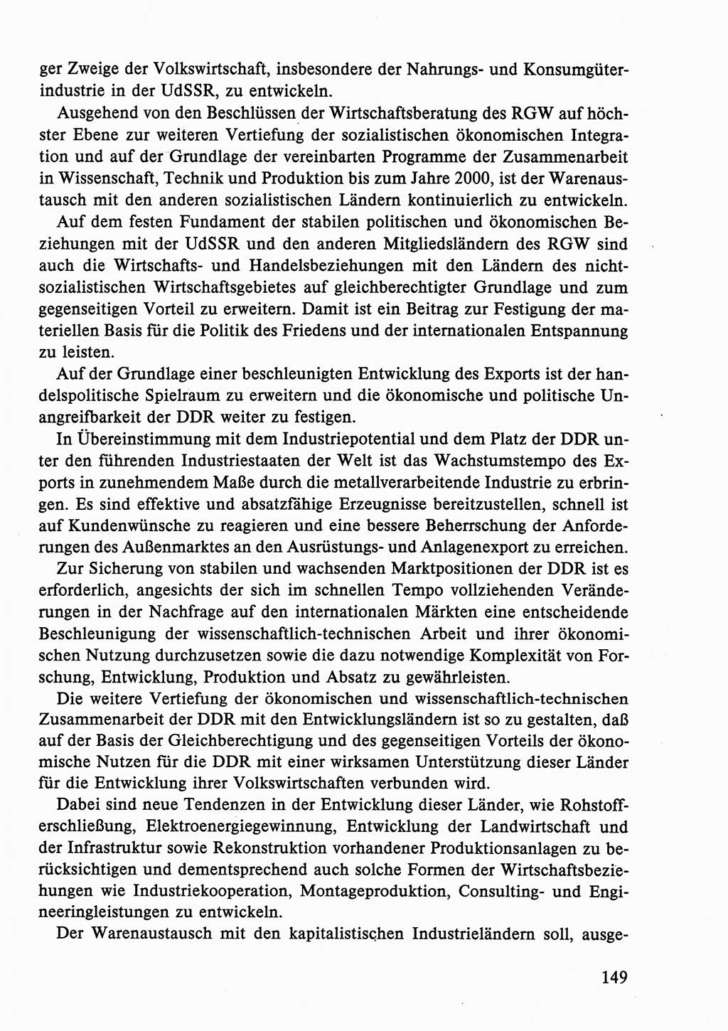 Dokumente der Sozialistischen Einheitspartei Deutschlands (SED) [Deutsche Demokratische Republik (DDR)] 1986-1987, Seite 149 (Dok. SED DDR 1986-1987, S. 149)