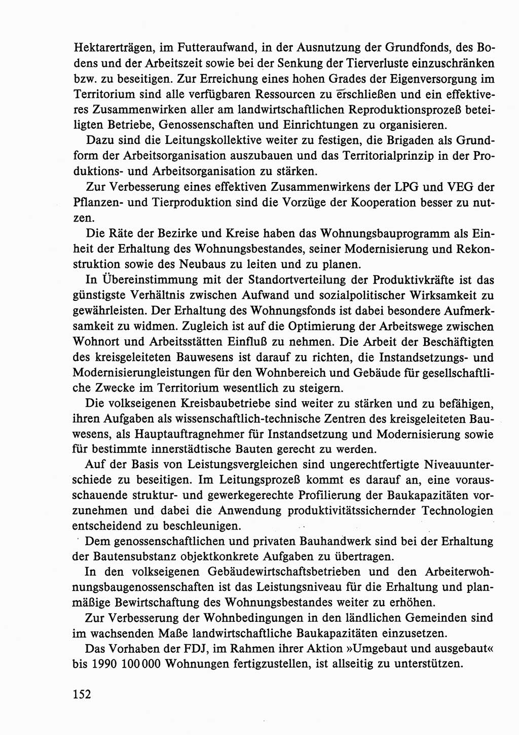 Dokumente der Sozialistischen Einheitspartei Deutschlands (SED) [Deutsche Demokratische Republik (DDR)] 1986-1987, Seite 152 (Dok. SED DDR 1986-1987, S. 152)