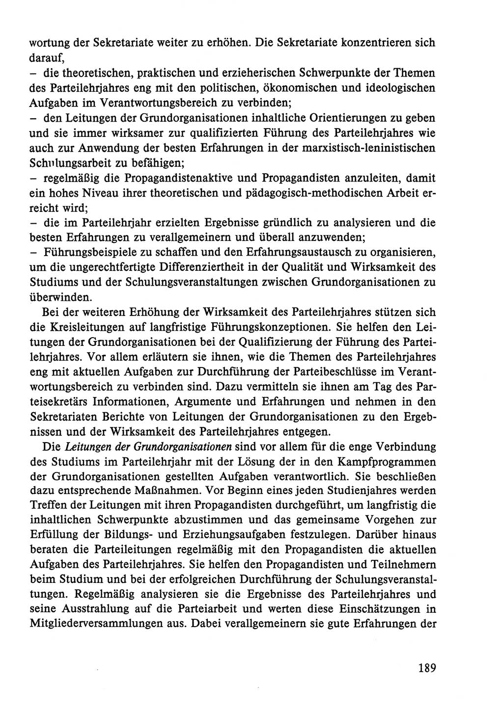 Dokumente der Sozialistischen Einheitspartei Deutschlands (SED) [Deutsche Demokratische Republik (DDR)] 1986-1987, Seite 189 (Dok. SED DDR 1986-1987, S. 189)