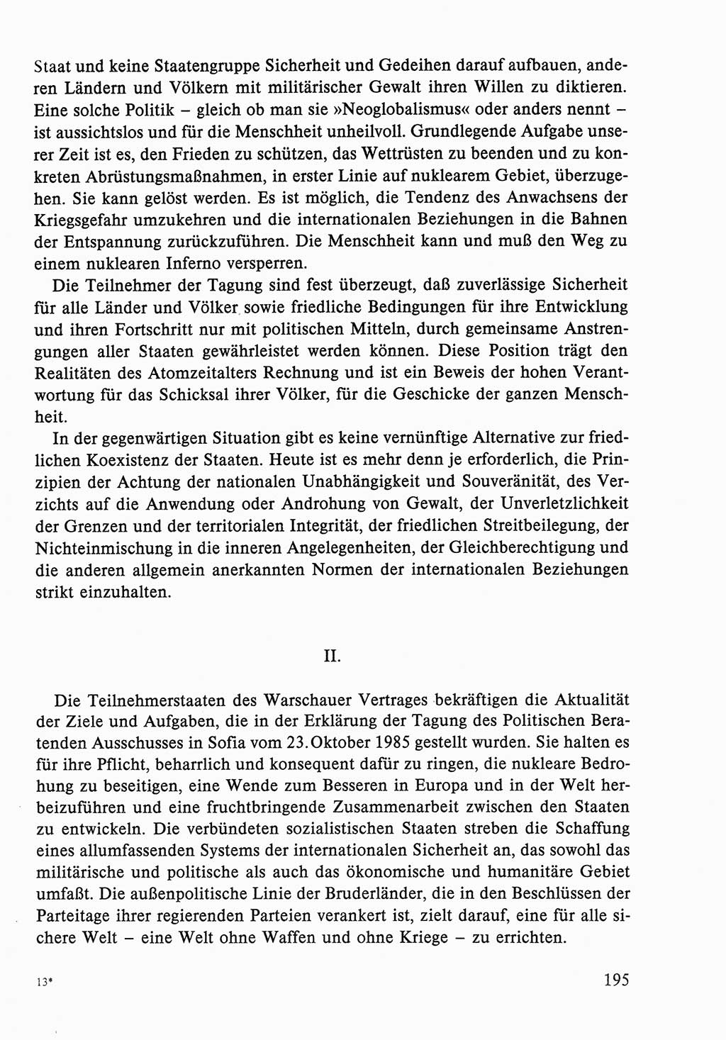 Dokumente der Sozialistischen Einheitspartei Deutschlands (SED) [Deutsche Demokratische Republik (DDR)] 1986-1987, Seite 195 (Dok. SED DDR 1986-1987, S. 195)