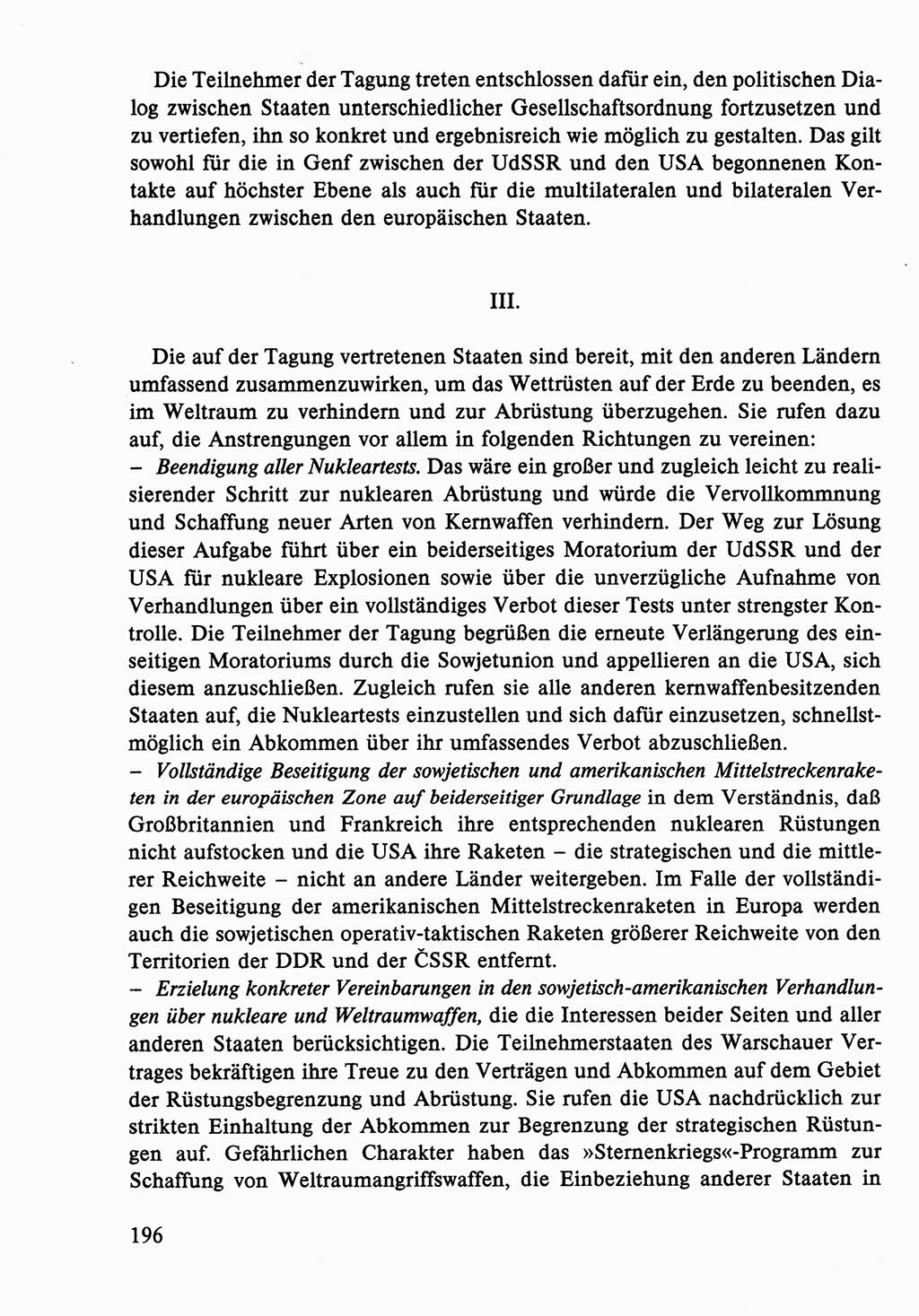 Dokumente der Sozialistischen Einheitspartei Deutschlands (SED) [Deutsche Demokratische Republik (DDR)] 1986-1987, Seite 196 (Dok. SED DDR 1986-1987, S. 196)