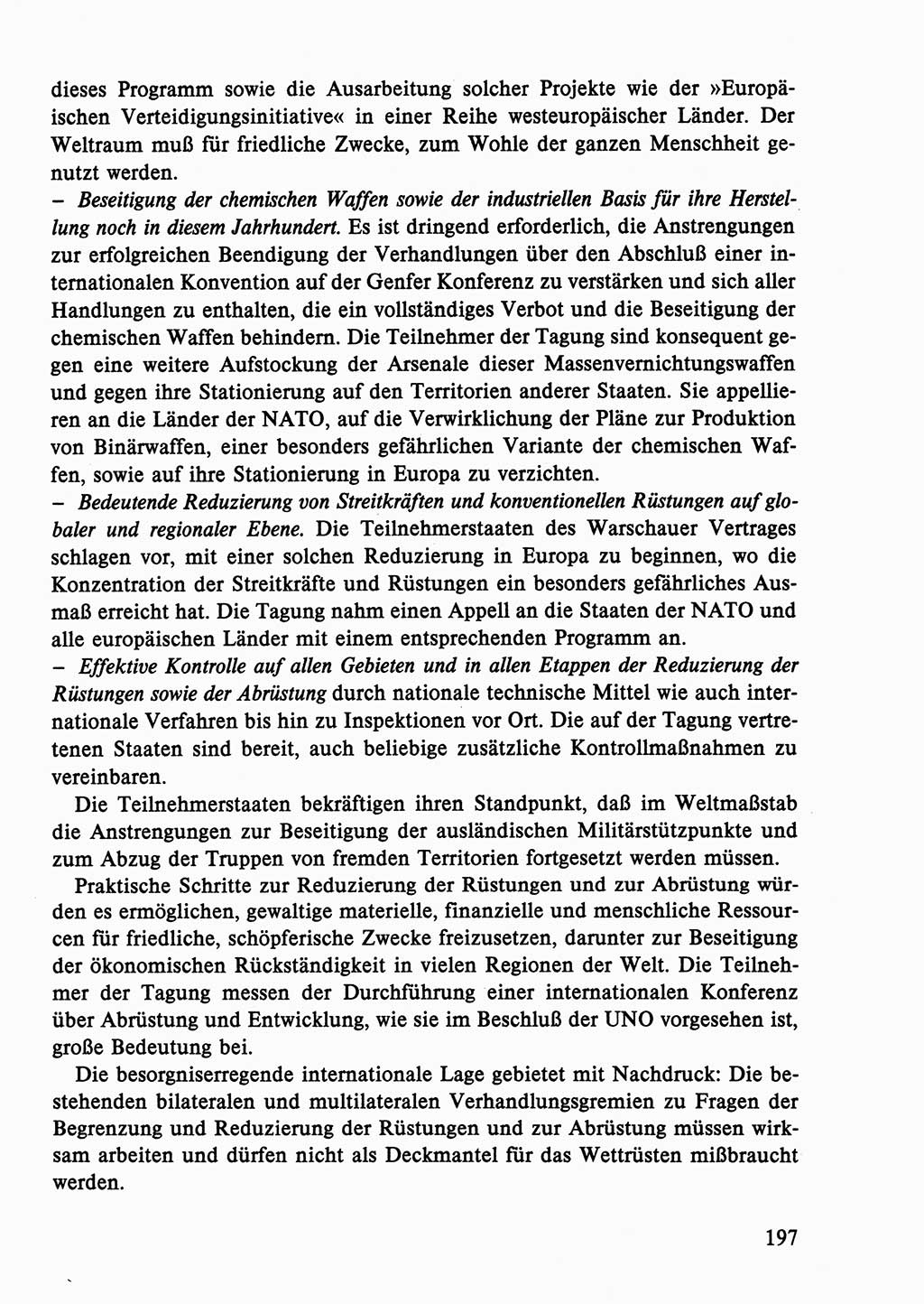 Dokumente der Sozialistischen Einheitspartei Deutschlands (SED) [Deutsche Demokratische Republik (DDR)] 1986-1987, Seite 197 (Dok. SED DDR 1986-1987, S. 197)