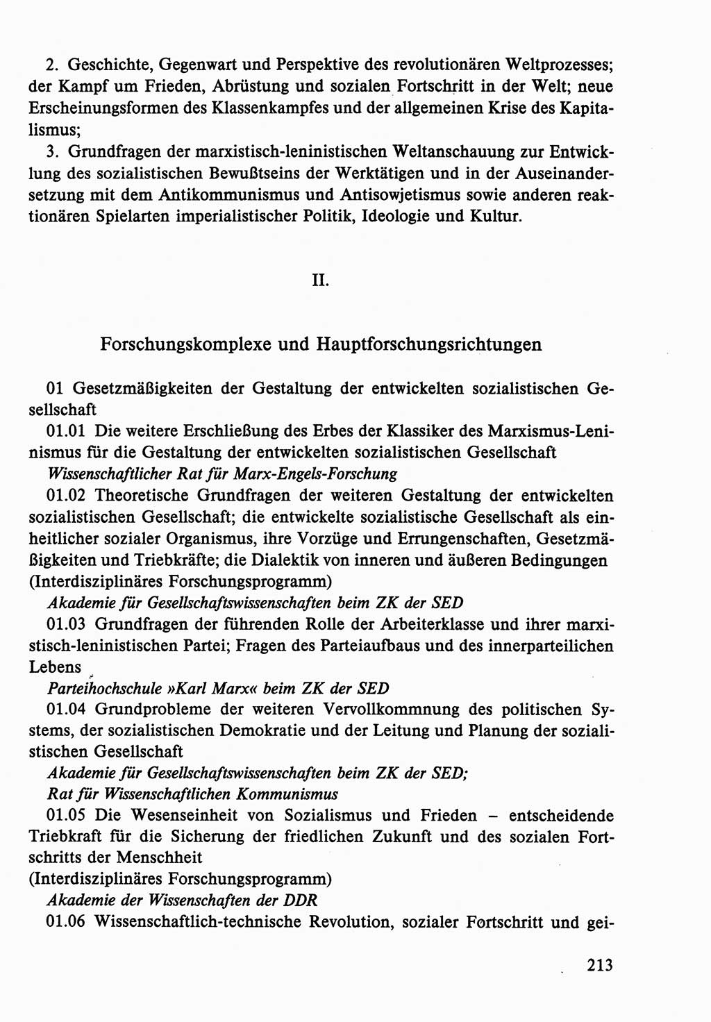 Dokumente der Sozialistischen Einheitspartei Deutschlands (SED) [Deutsche Demokratische Republik (DDR)] 1986-1987, Seite 213 (Dok. SED DDR 1986-1987, S. 213)