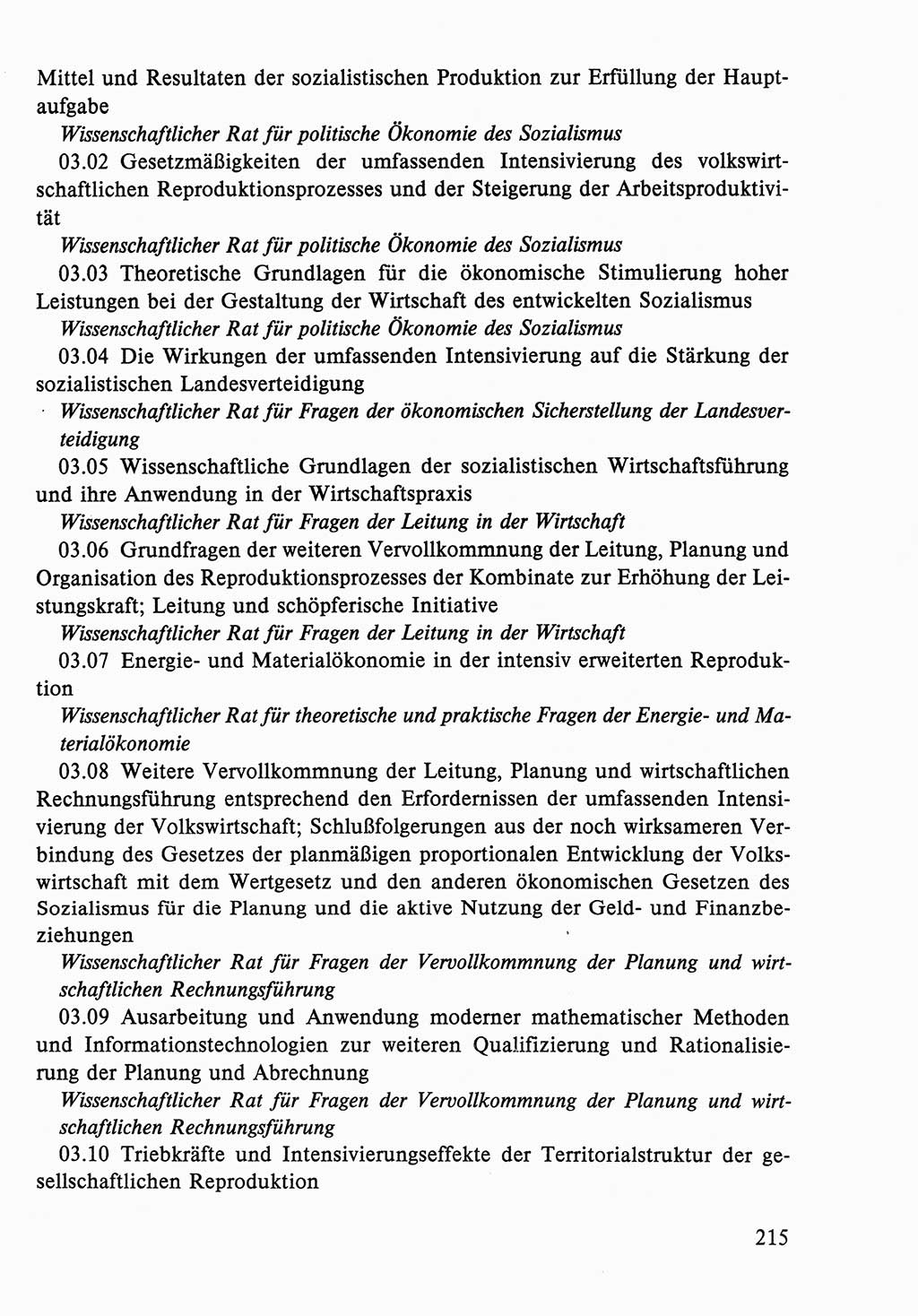 Dokumente der Sozialistischen Einheitspartei Deutschlands (SED) [Deutsche Demokratische Republik (DDR)] 1986-1987, Seite 215 (Dok. SED DDR 1986-1987, S. 215)