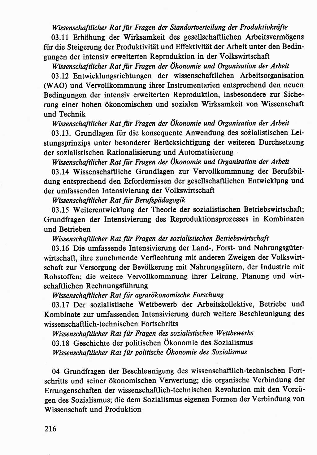 Dokumente der Sozialistischen Einheitspartei Deutschlands (SED) [Deutsche Demokratische Republik (DDR)] 1986-1987, Seite 216 (Dok. SED DDR 1986-1987, S. 216)