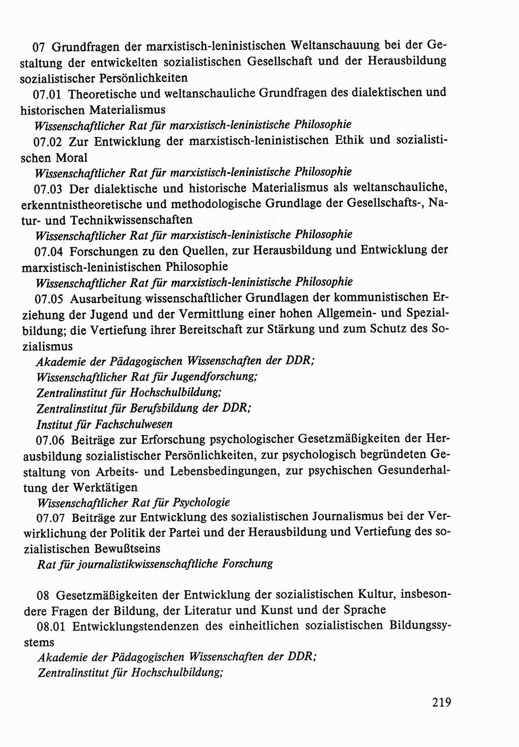 Dokumente der Sozialistischen Einheitspartei Deutschlands (SED) [Deutsche Demokratische Republik (DDR)] 1986-1987, Seite 219 (Dok. SED DDR 1986-1987, S. 219)