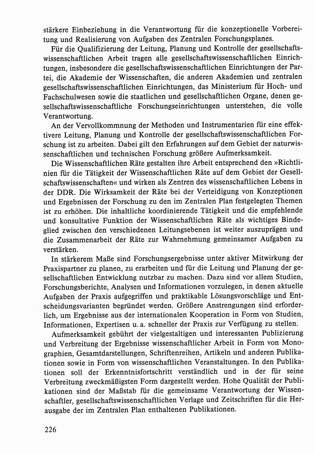 Dokumente der Sozialistischen Einheitspartei Deutschlands (SED) [Deutsche Demokratische Republik (DDR)] 1986-1987, Seite 226 (Dok. SED DDR 1986-1987, S. 226)