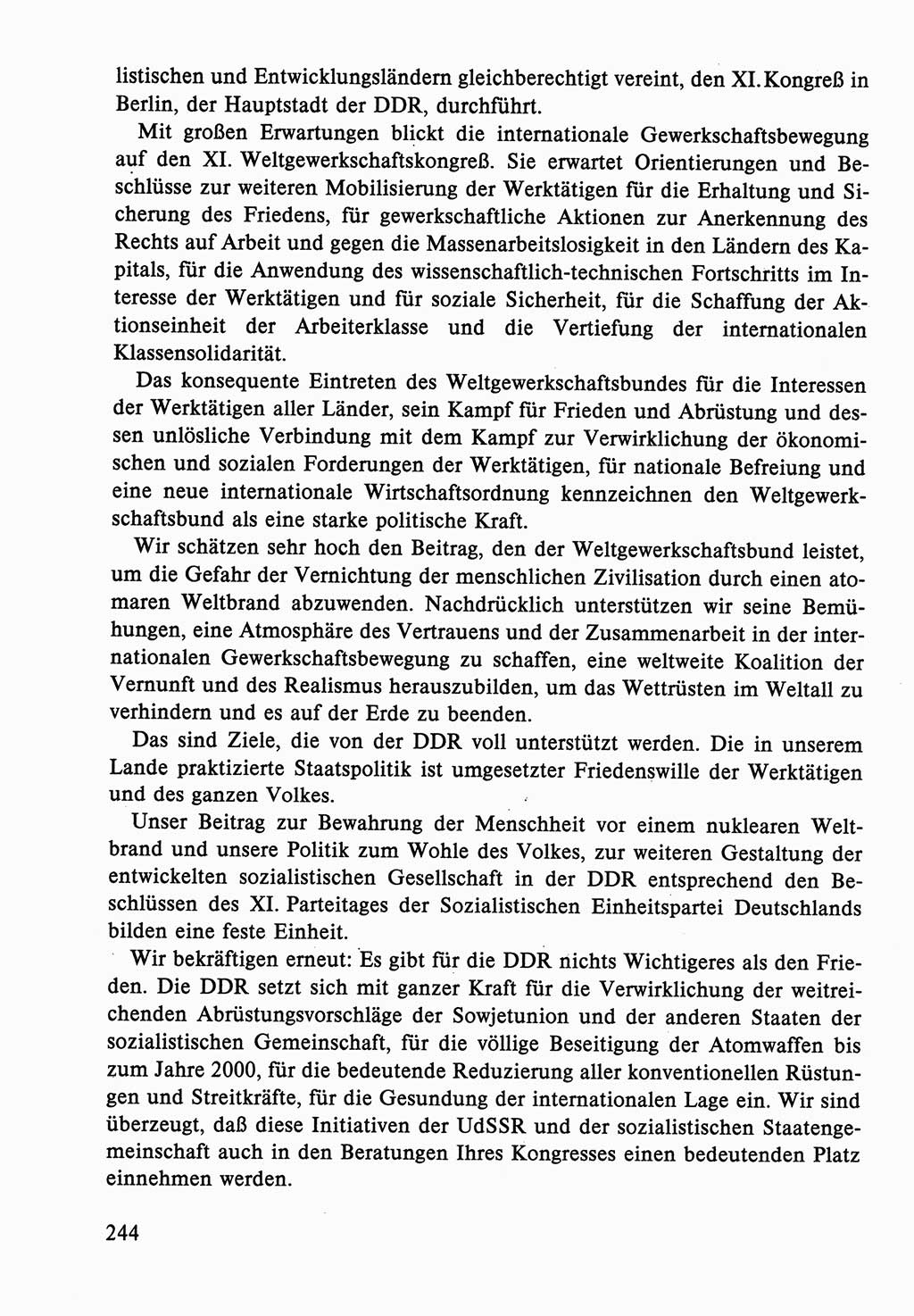 Dokumente der Sozialistischen Einheitspartei Deutschlands (SED) [Deutsche Demokratische Republik (DDR)] 1986-1987, Seite 244 (Dok. SED DDR 1986-1987, S. 244)