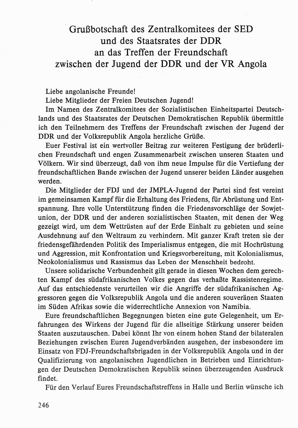 Dokumente der Sozialistischen Einheitspartei Deutschlands (SED) [Deutsche Demokratische Republik (DDR)] 1986-1987, Seite 246 (Dok. SED DDR 1986-1987, S. 246)