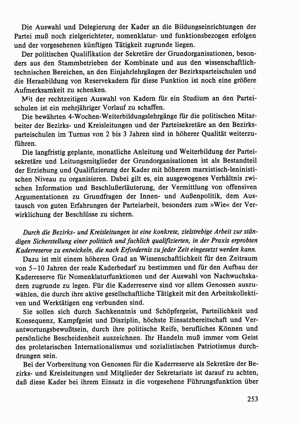 Dokumente der Sozialistischen Einheitspartei Deutschlands (SED) [Deutsche Demokratische Republik (DDR)] 1986-1987, Seite 253 (Dok. SED DDR 1986-1987, S. 253)